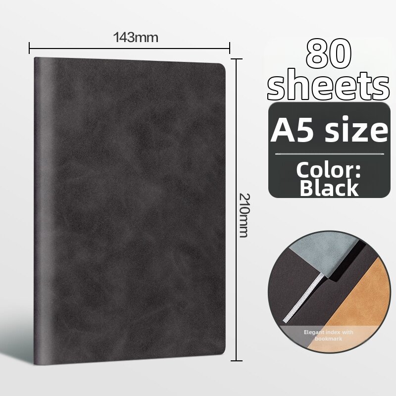 deli | Customizable A5 Leather Notebooks Thick