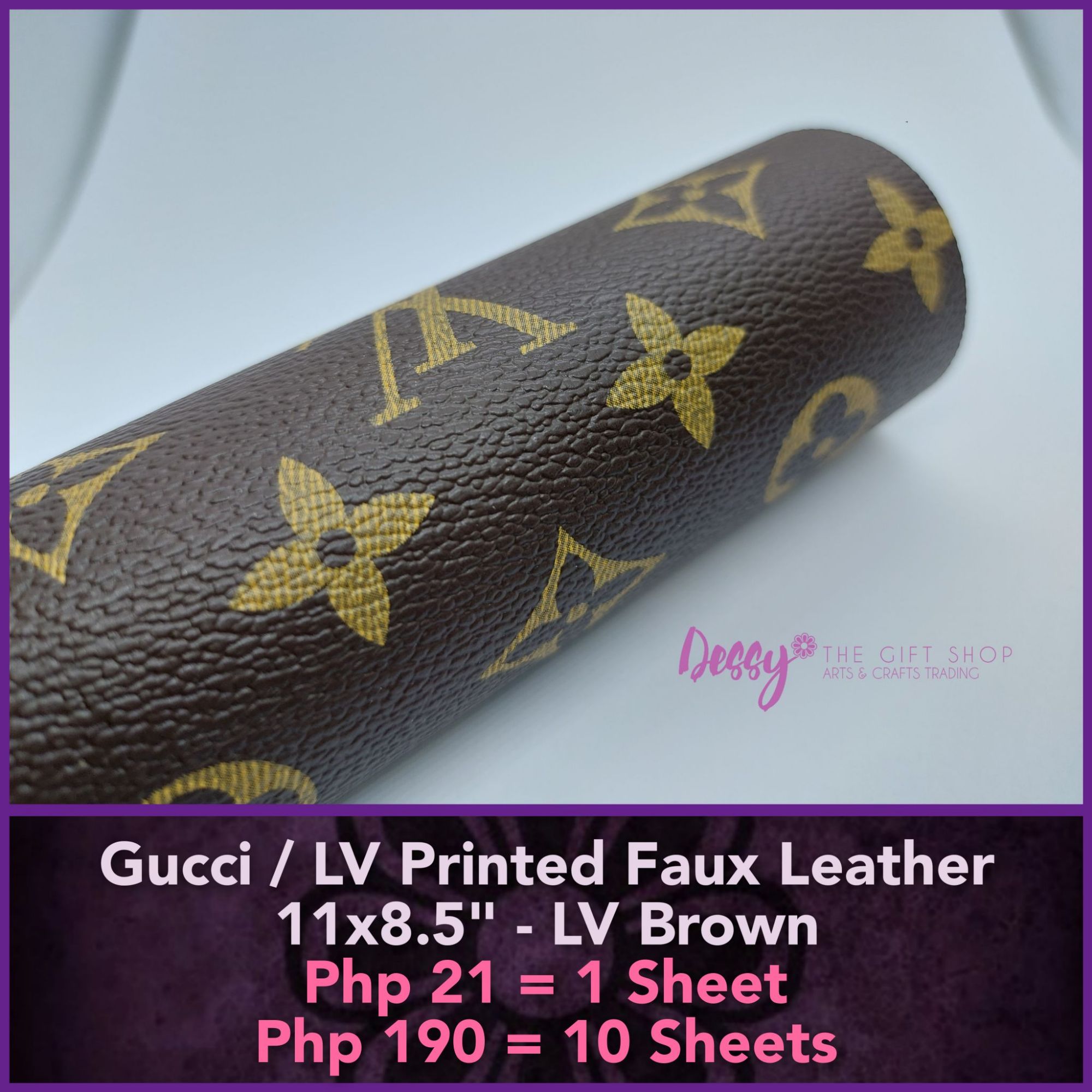 Yayamanin Designer Brand Faux Leather - 11x8.5- PVC Type