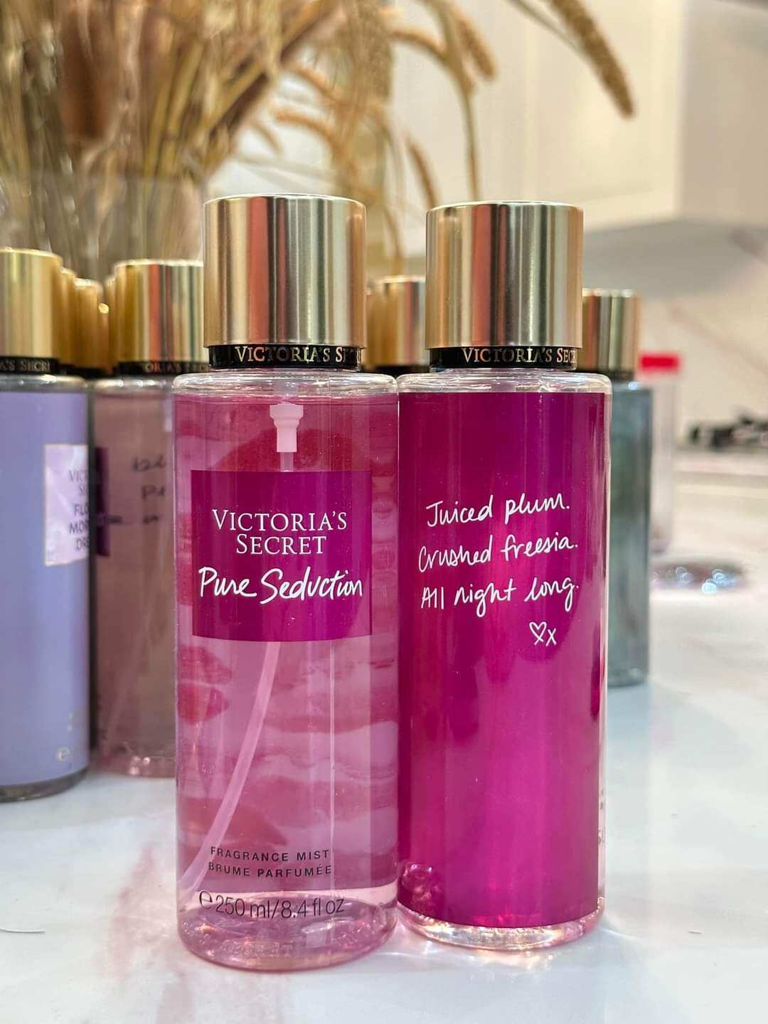 Victoria's Secret Pure Seduction Body Mist, Perfume with Notes of Juiced  Plum and Crushed Freesia, Womens Body Spray, All Night Long Women's  Fragrance