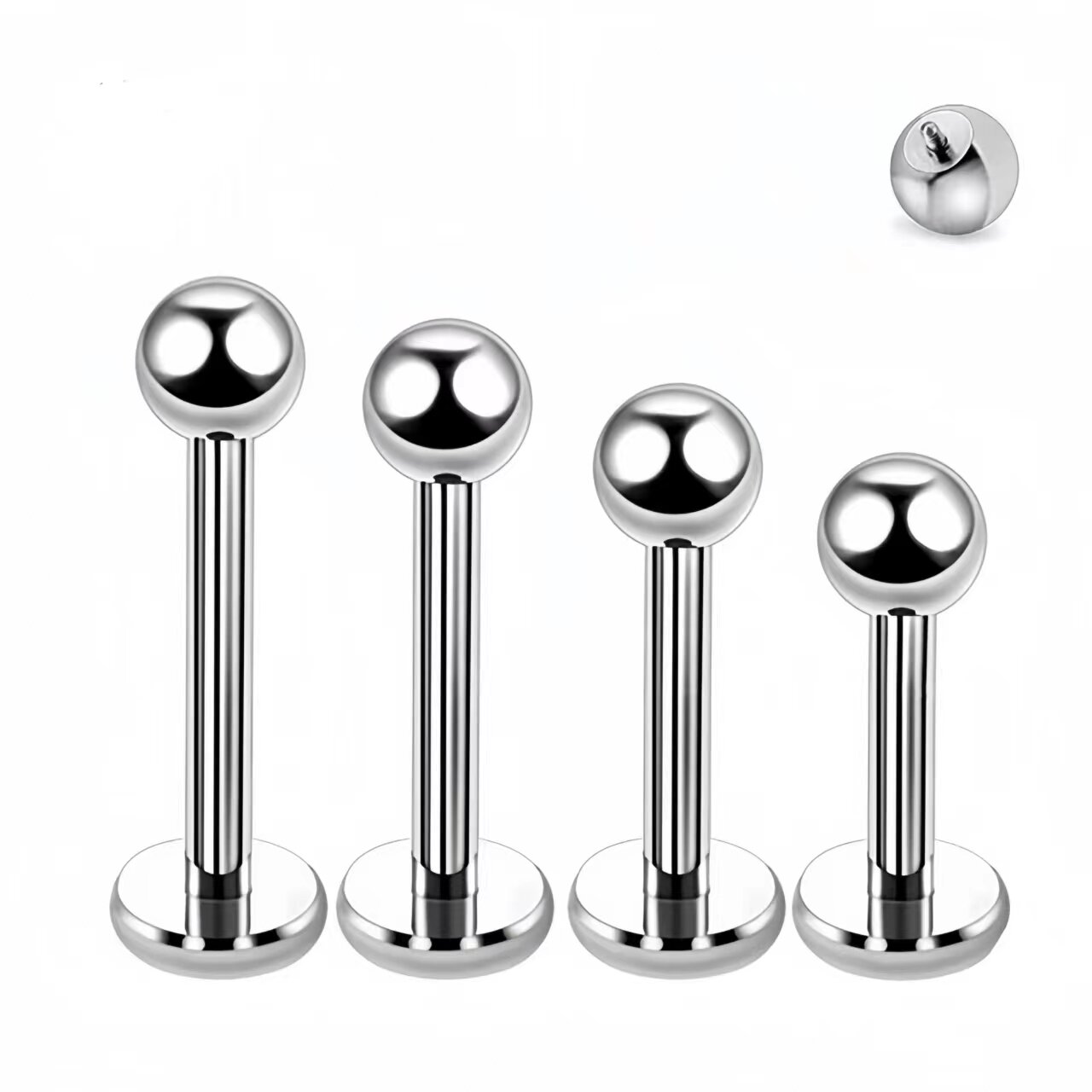 AntiAllergy EarCaring Medical Titanium Steel Ear Studs Internal
