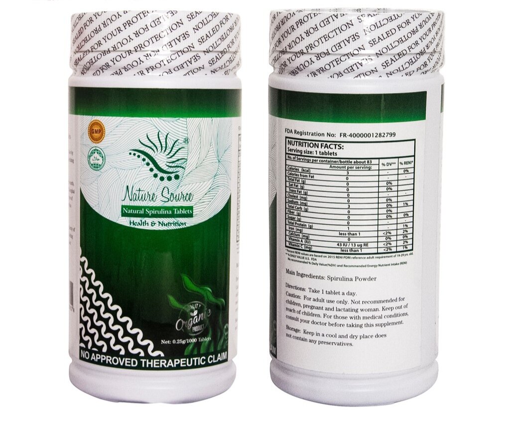SPIRULINA DIETARY SUPPLEMENT TABLETS 1000tablets Lazada PH