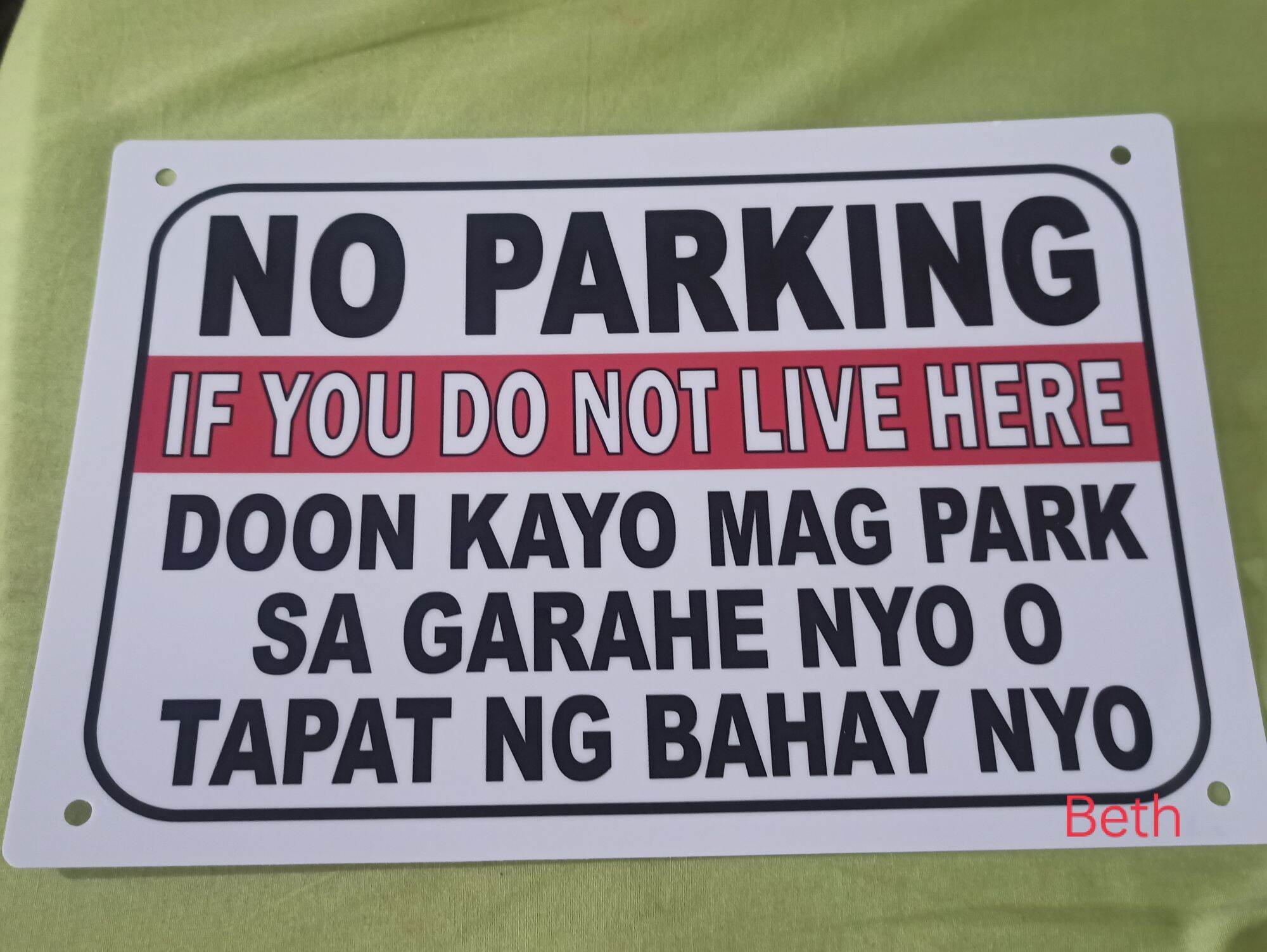 No Parking Doon kayo Mag Park sa Garahe nyo o Tapat ng Bahay nyo