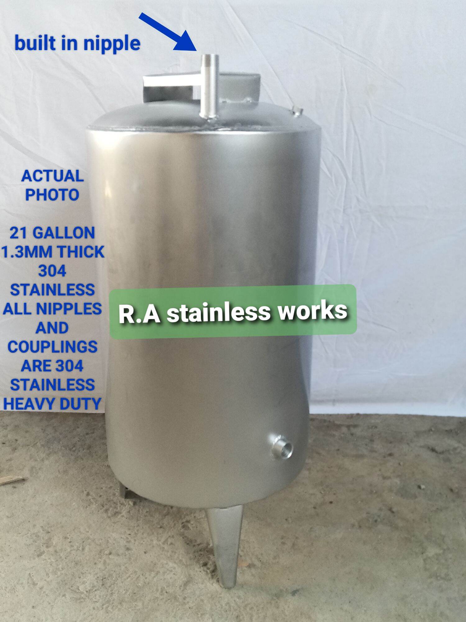 Pressure Tank 21 Gallons ( Stainless ) ( W/Base) Water Tank Lazada PH