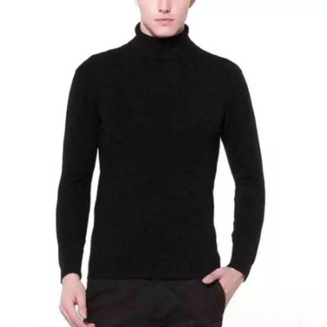 black long sleeve turtleneck mens