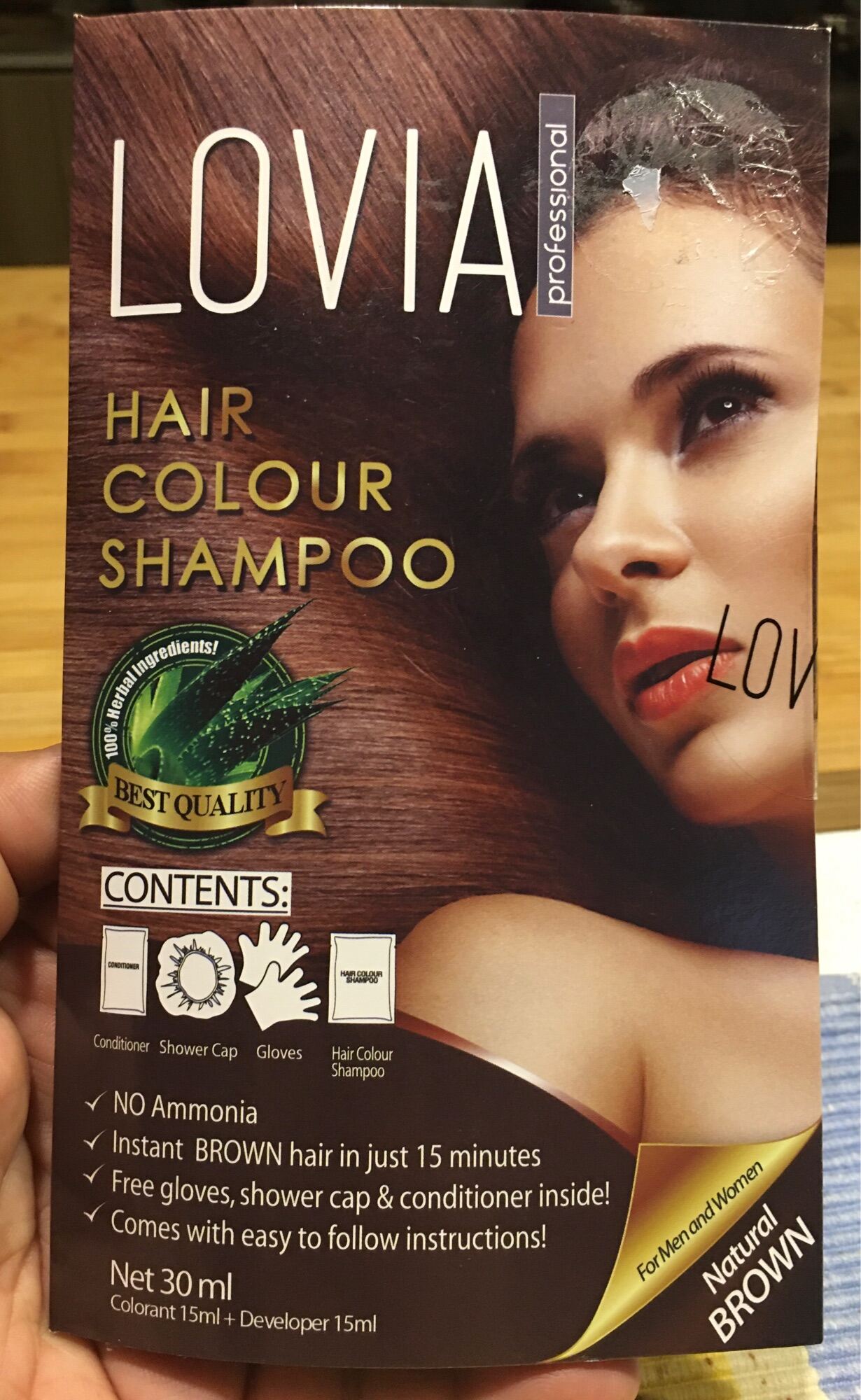 Lovia Professional Hair Colour Shampoo 30 ml 100 Herbal Ingredients