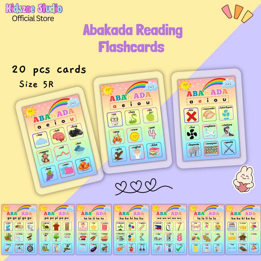 THICK BIG cards Abakada tagalog filipino flashcards laminated complete ...