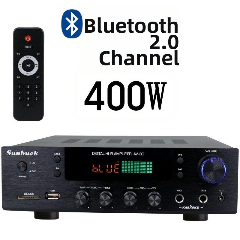 BONINGYU | Hi-Fi Bluetooth Karaoke Amplifier with Remote Control