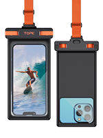 TOPK Waterproof Phone Pouch[Underwater Screen Touchable] IPX8 Waterproof Phone Case Compatible for Mobile Phone Up to 7.0 inch