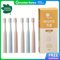 Greenfinger | Green Finger My Kids Toothbrush Stage 2 (6-Pack) for 3-5 Year Olds Toddler Childrens Toothbrush