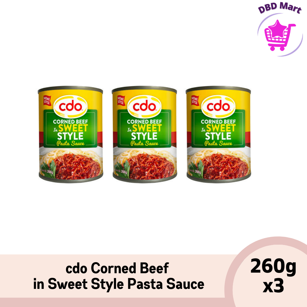 CDO Corned Beef in Sweet Style Pasta Sauce 260g x3 Lazada PH