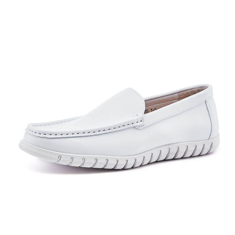 White leather store mens nursing shoes