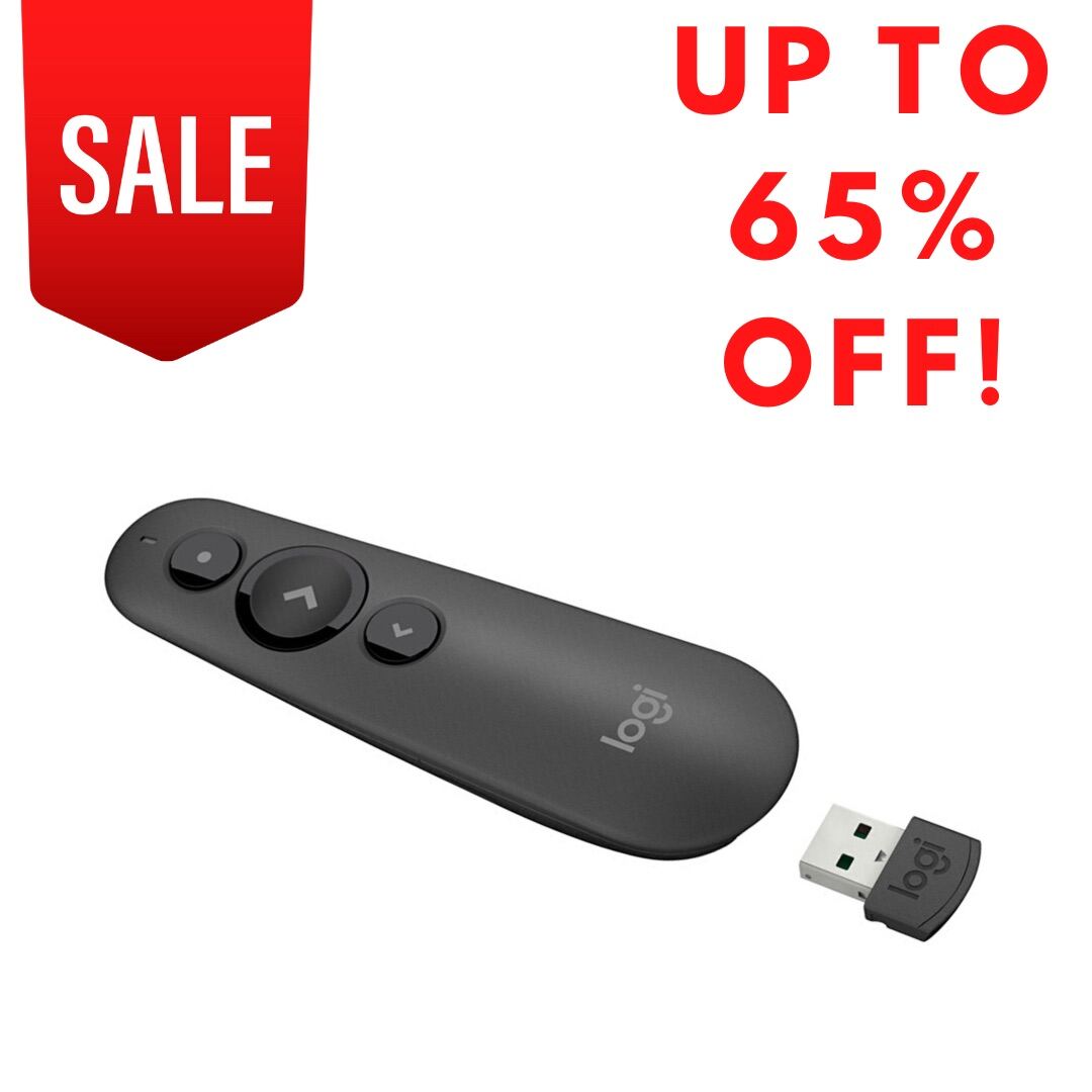 WITH FREEBIE! Logitech R500 Laser Presentation Remote Presenter (Black