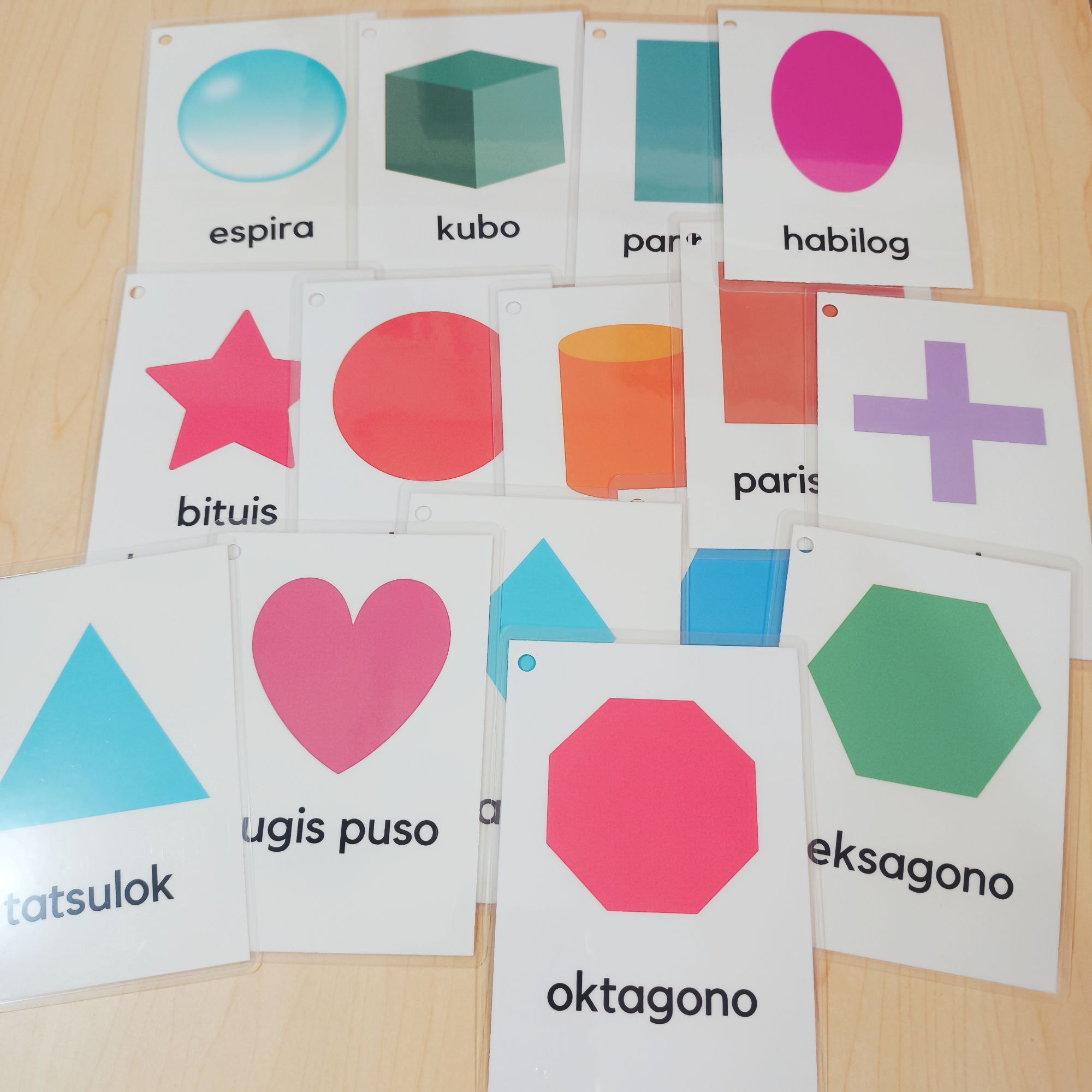 KIDSZOE filipino tagalog educational laminated flash cards colors ...