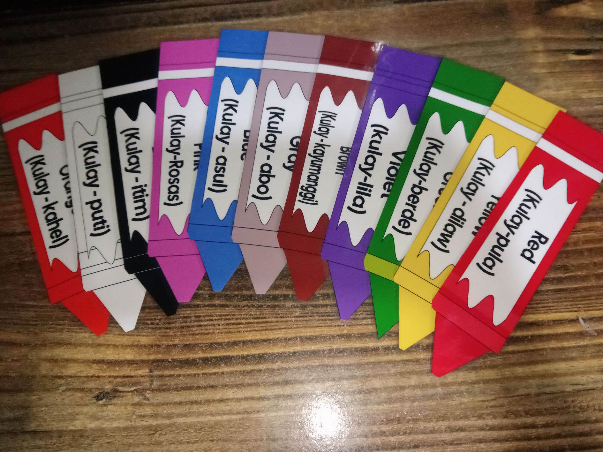 LEARNING COLORS LAMINATED TAGALOG ENGLISH Lazada PH