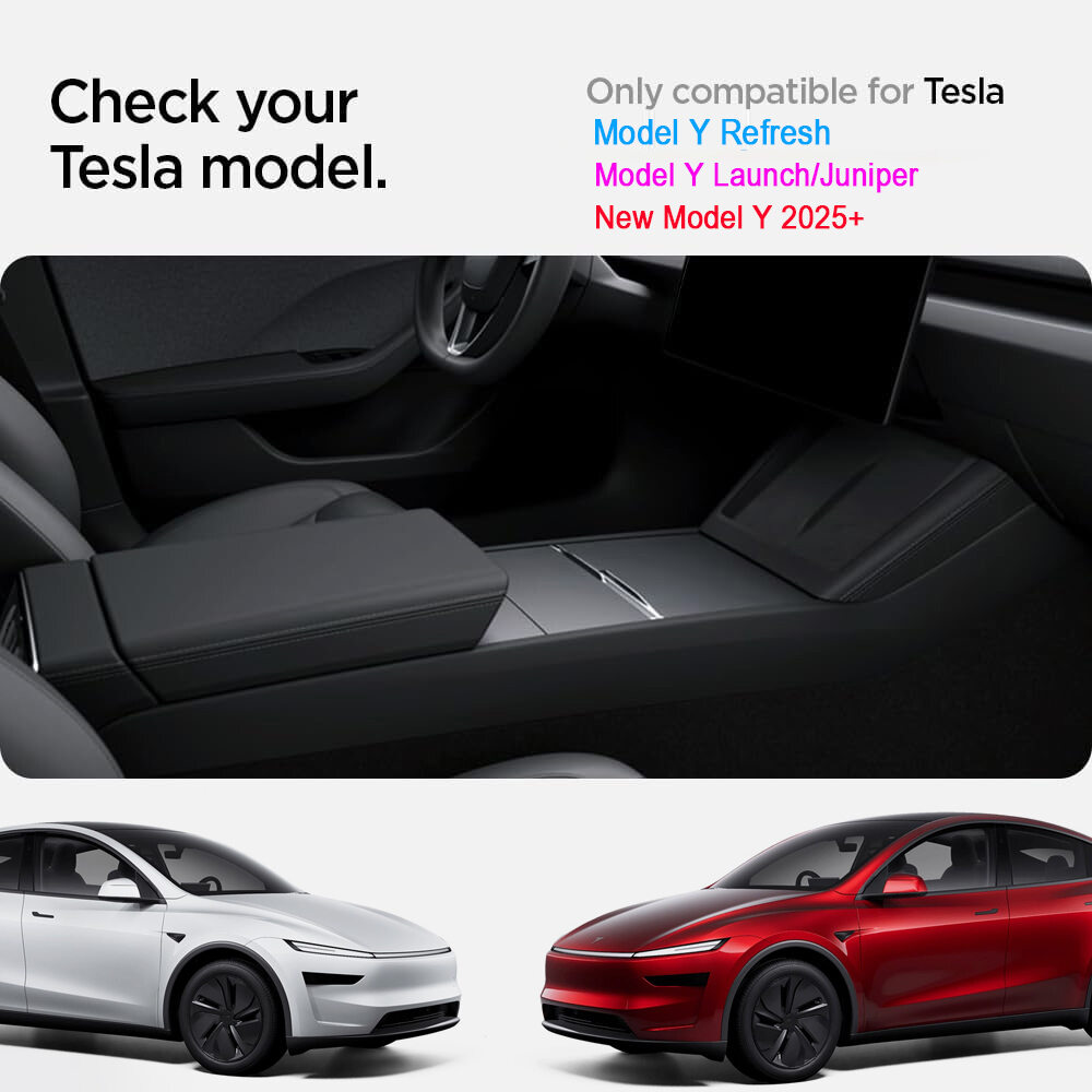 REOKIP Armlehnen-Storage-Box Für Tesla Model Y (2025/Juniper) – 7in1, ABS Mit Silikon-Matte