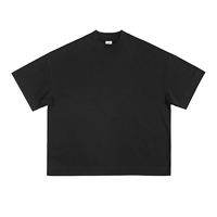 idlt | High Quality Water Washed Loose Fit Drop Shoulder Boat Neck T-Shirt Extra Large