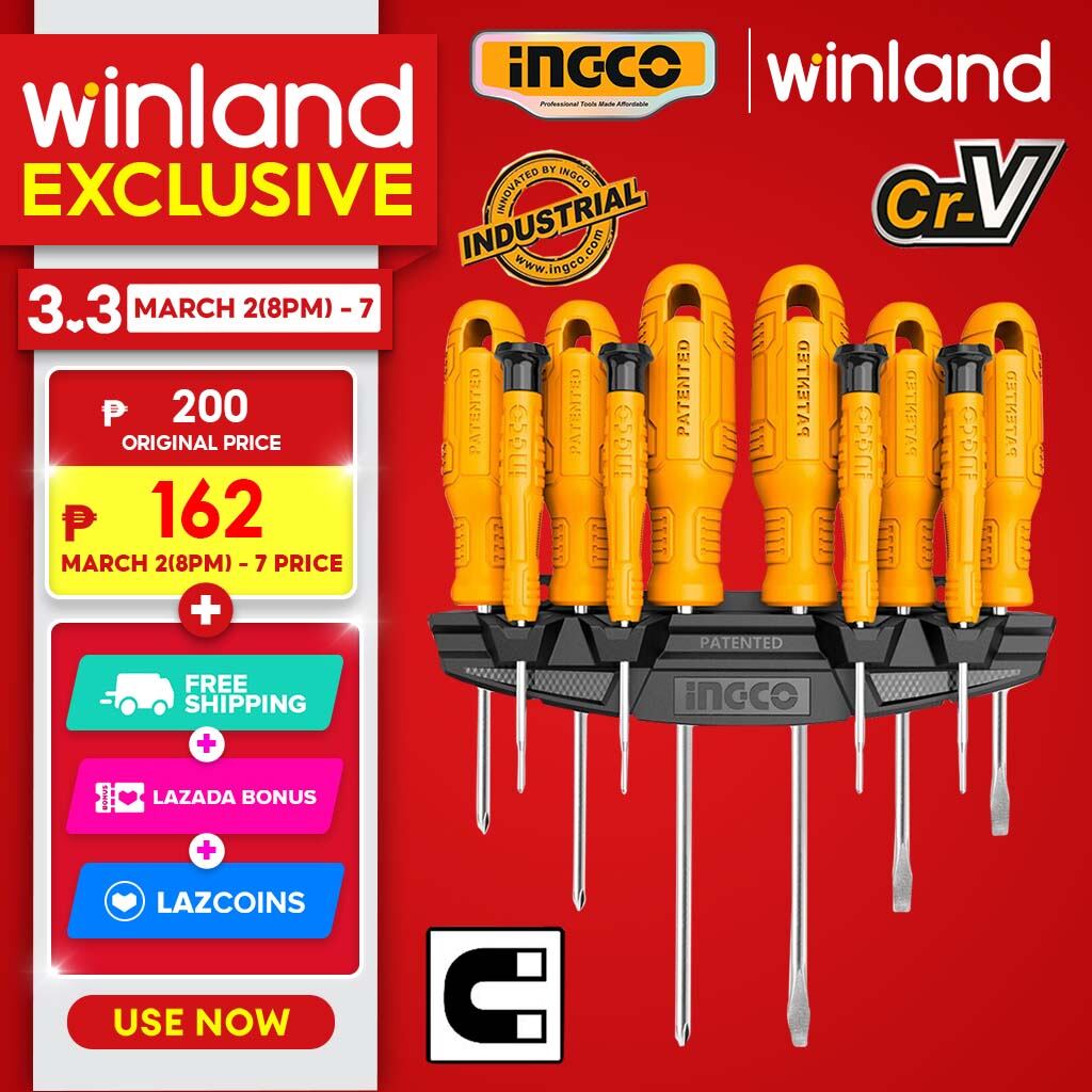 Ingco 10PCS Screwdriver and Precision Set, HKSD1058 ING-SS