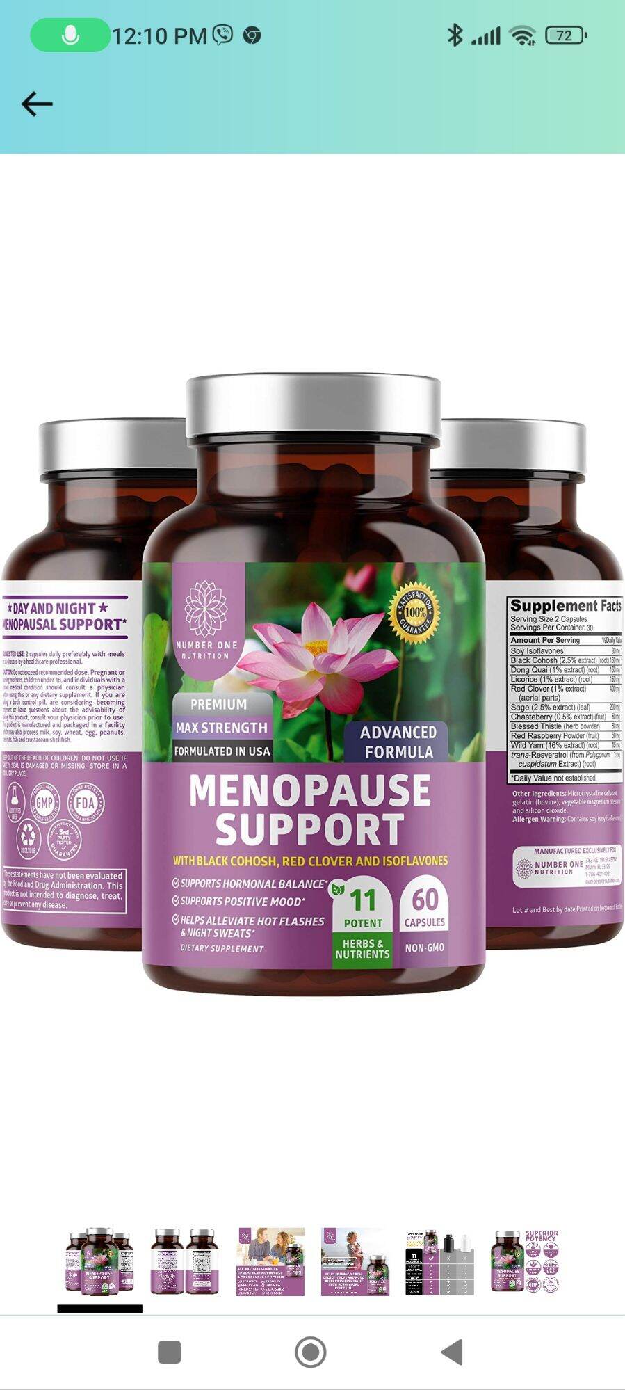 N1N Premium Menopause Support for Women [11 Powerful Ingredients] All Natural Menopause Relief
