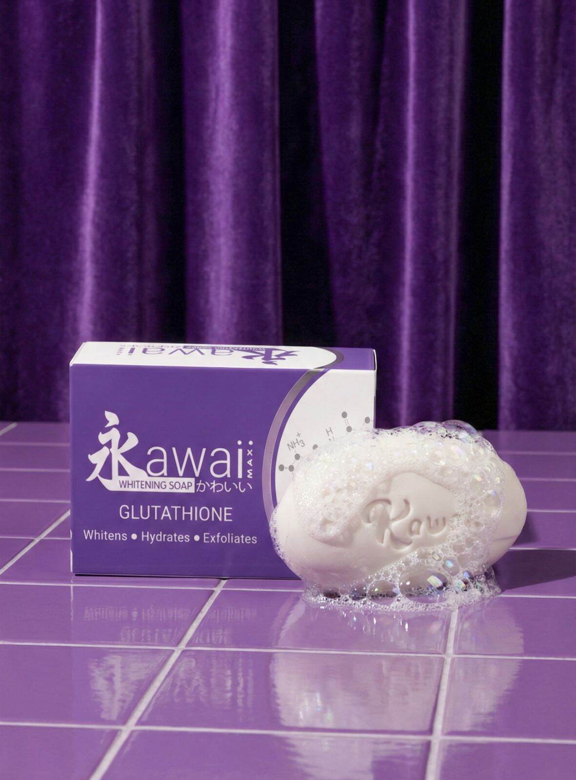 kawaii glutathione 3PCS Kawaii Max Glutathione Whitening Soap 65G main image 1