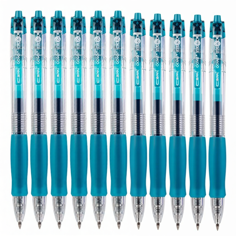 Smooth Green Ballpoint Pen Bullet Tip Click Mechanism for Note Taking Planner Coloring Office School Supply Deli Brand