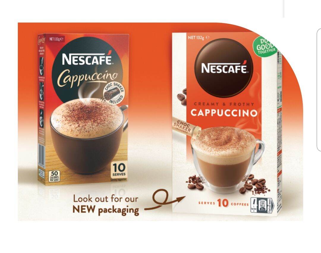 Nescafe Cappuccino Coffee Sachets 10 pack, Imported from Australia.