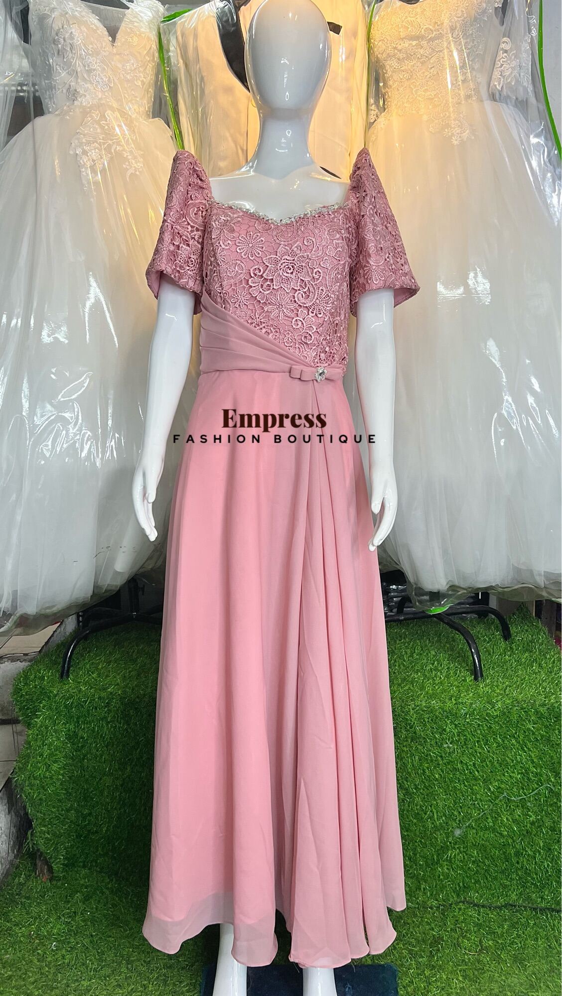 Old rose 2024 filipiniana dress