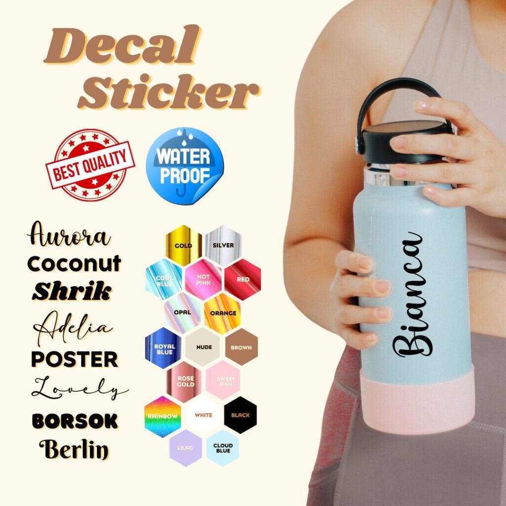 NAME Custom Decal Vinyl Stickers WATERPROOF Tumbler Stickers   Sac3d8f19a7dd4042983d95329b95c3735 