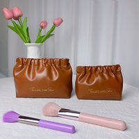 MELEDE Beige Coin Wallet Minimalist Portable Cosmetic USB Cable Storage Bag Waterproof Lipstick Storage Bag