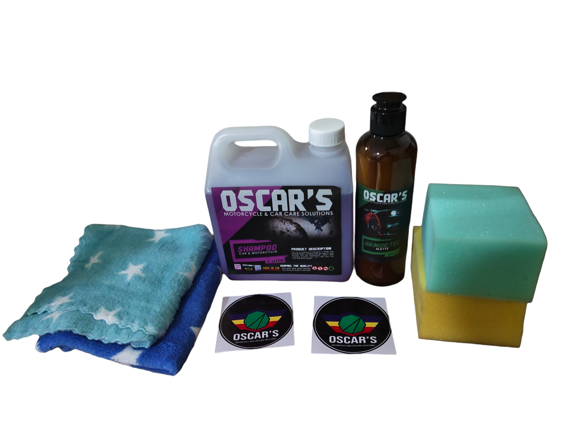 oscars armortec 250ml and shampoo 1L FREE TOWEL AND FOAM