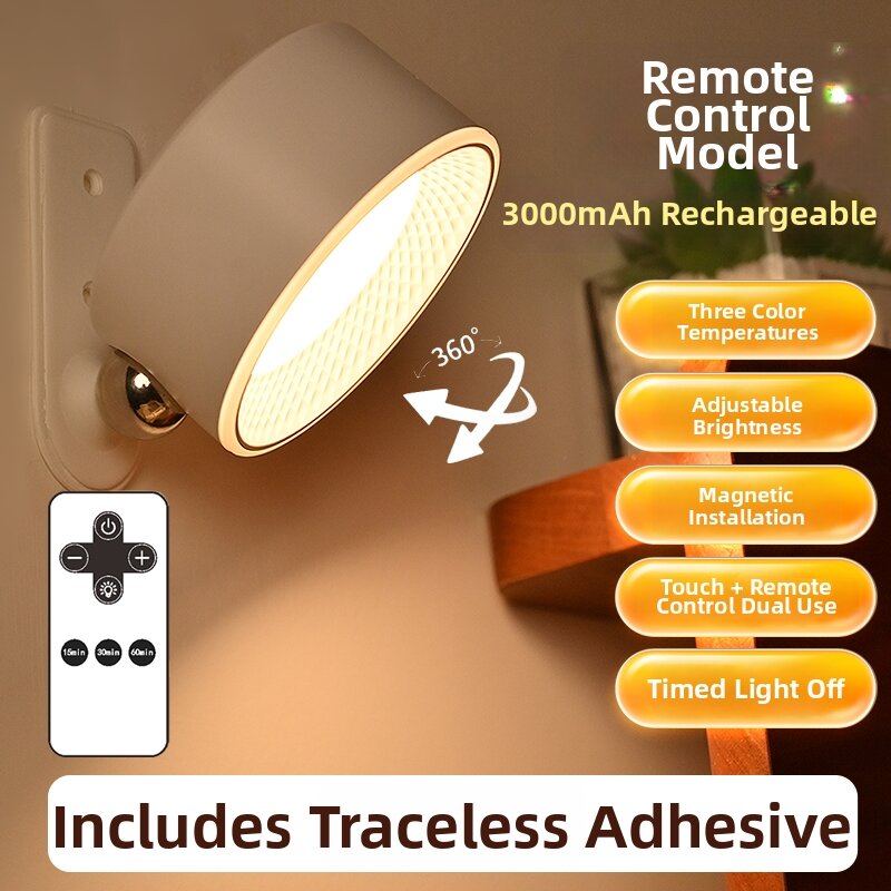 surepower | Rechargeable Wall Lamp With Magnetic Installation Reading And Eye Protection No Wiring