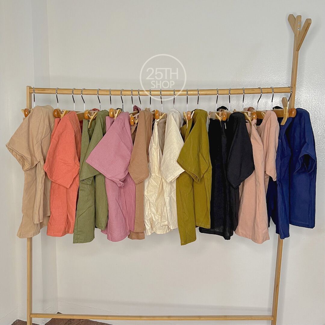 25th Shop Linen Terno/Coordinates (Square Neck Top and Shorts). 