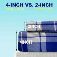 SUPER11 Sponge Foam Mattress Queen Size 4″ Thick Foldable Mattress Soft Support Quality Product Foam Bed Single/Double Size