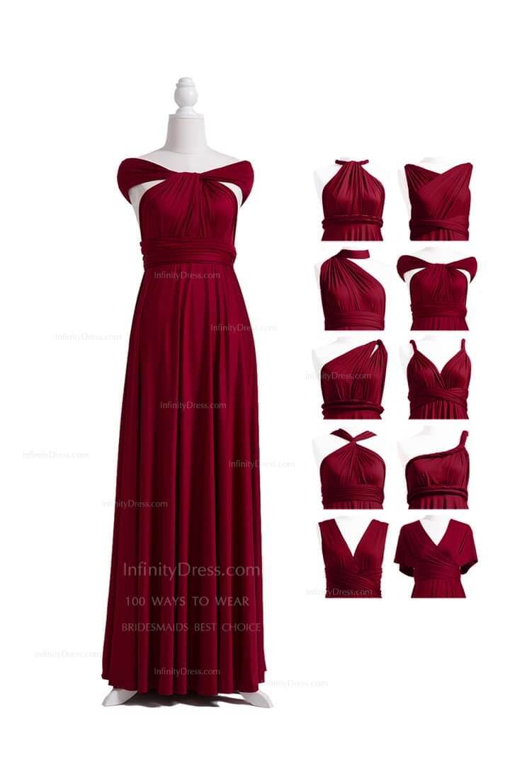 BURGUNDY Infinity Dress with Attached Tube Lazada PH