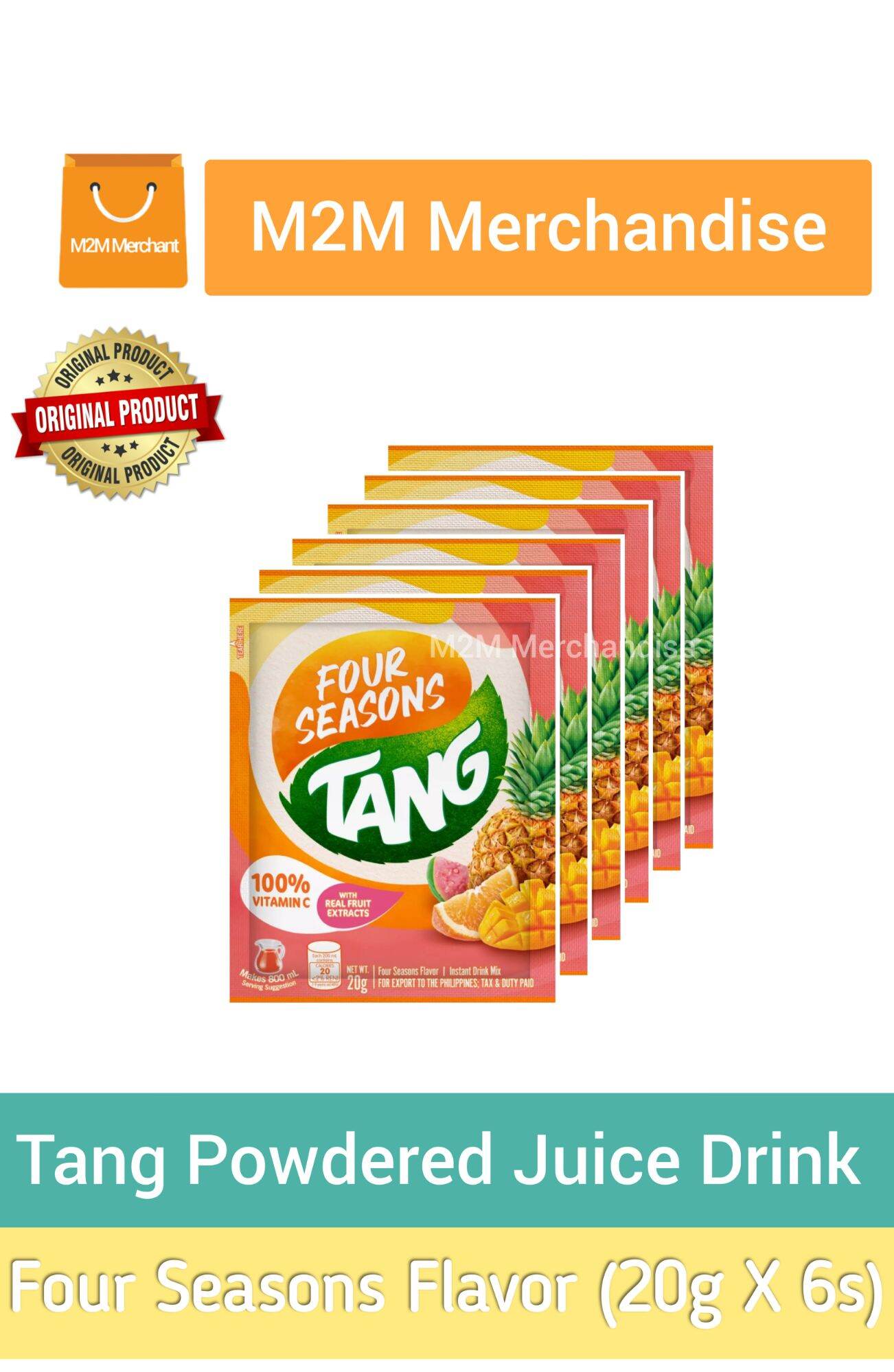 TANG FOUR SEASONS FLAVOR POWDERED JUICE DRINK (20g X 6s) sachet Lazada PH
