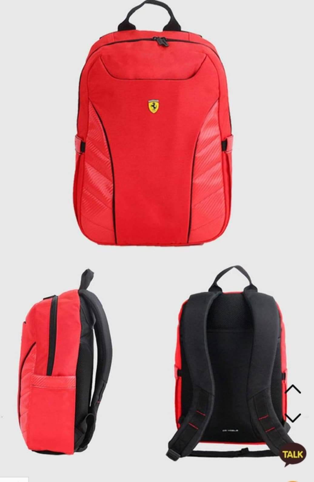 Authentic Ferrari 15" Bagpack (SCUDERIA) Lazada PH