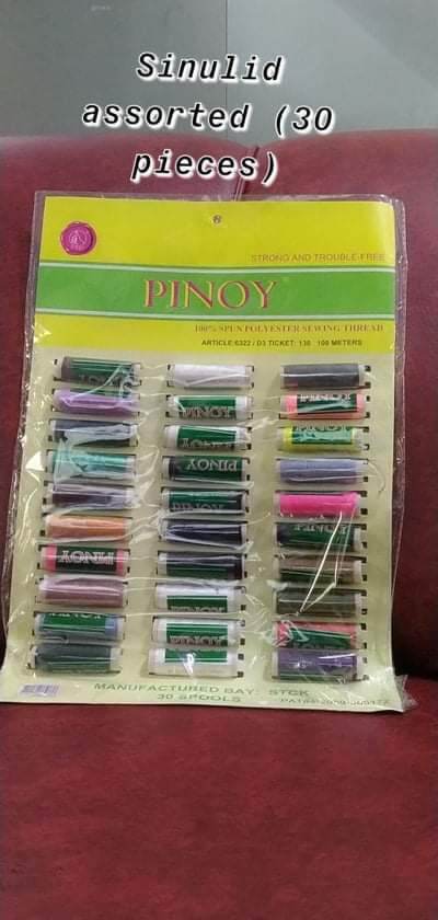 SINULID  PINOY THREAD 1 pad/ 30 pcs  ASSORTED /BLACK & WHITE / BLACK /WHITE COLORS AVAILABLE. 