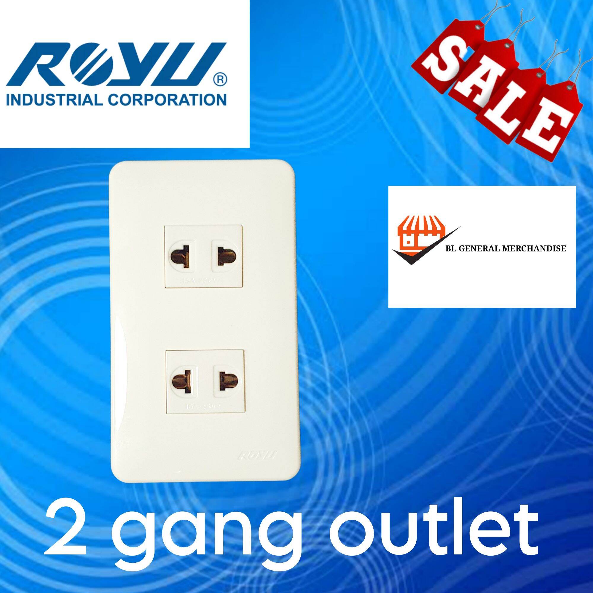Royu classic series switch and outlet 1 gang outlet set,2 gang outlet,3