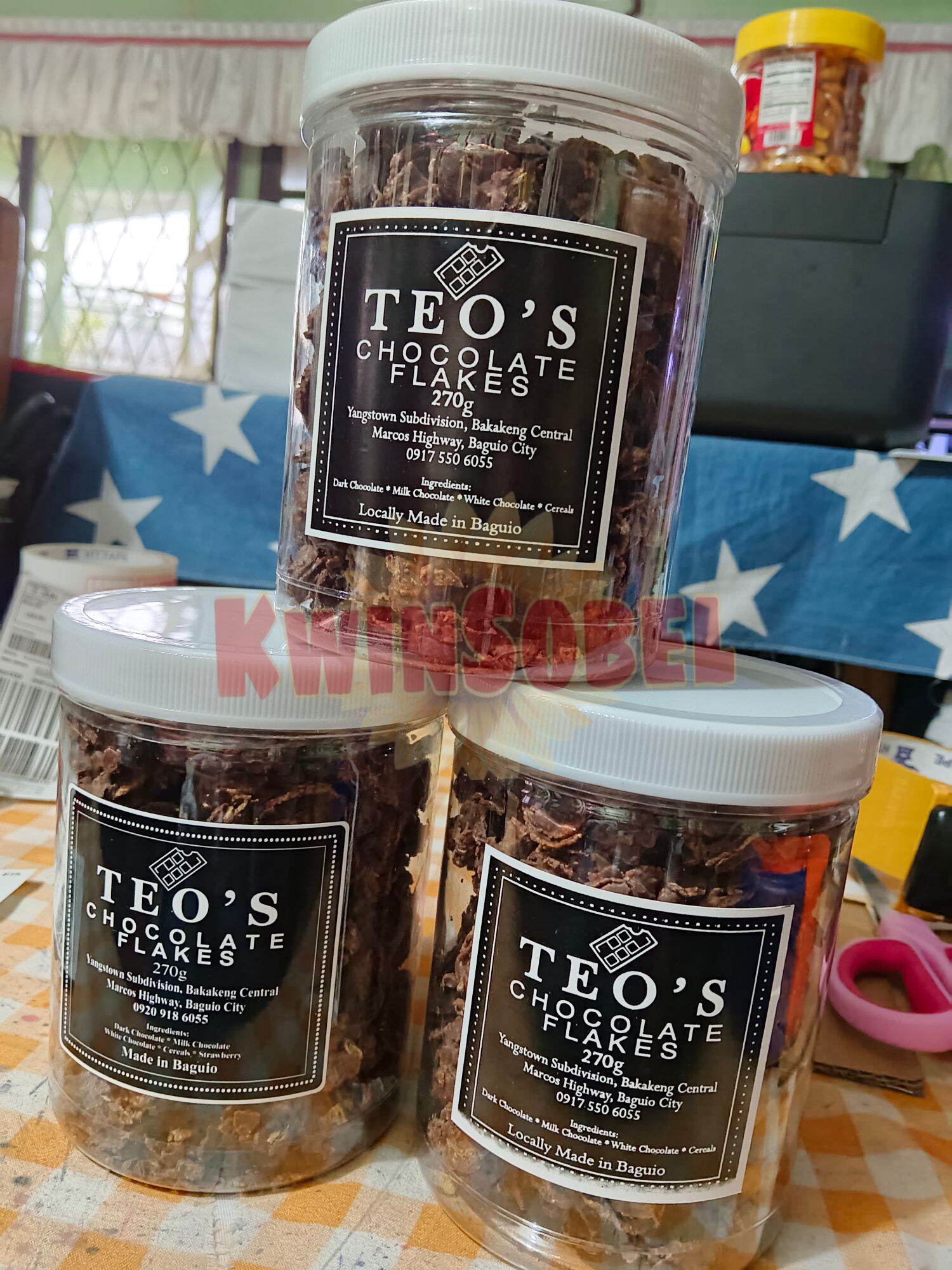 Baguio Chocolate Milk Strawberry Flakes Mikasan Teo's Premium Choco Flakes. 