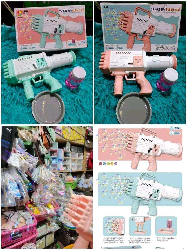 Bubble Gun Machine 25 Holes FREE 50ml Solution Lazada PH