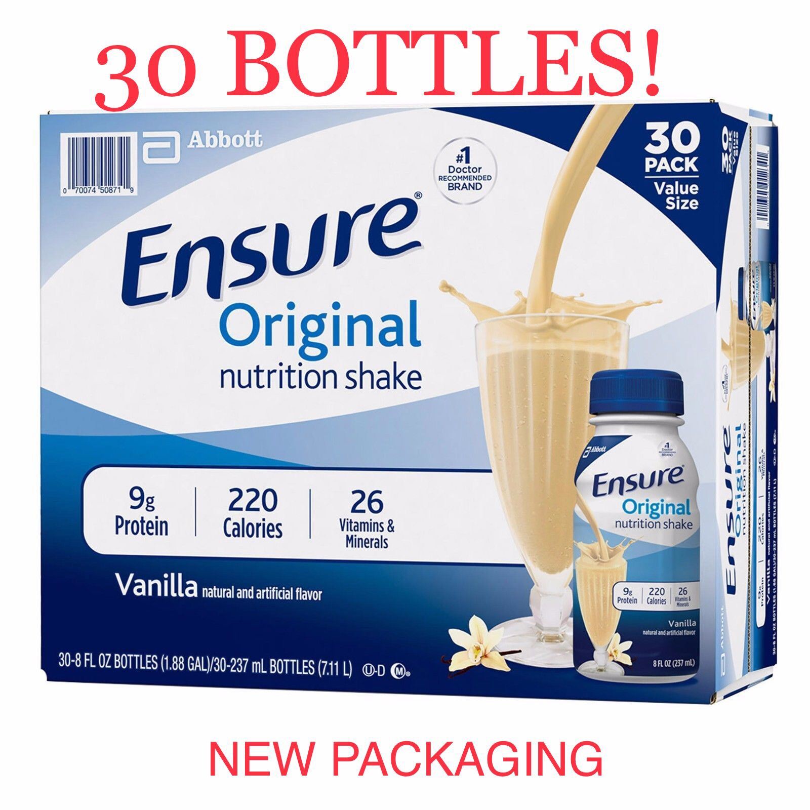 Ensure Vanilla 30 pack per box(EXPIRATION DATE 10-12months from now) 1 ...