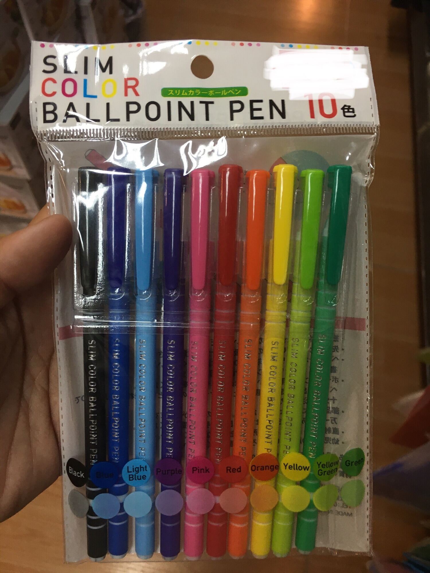 slim-color-ballpoint-pen-ballpen-colored-pen-sign-pen-gel-pen-10pcs