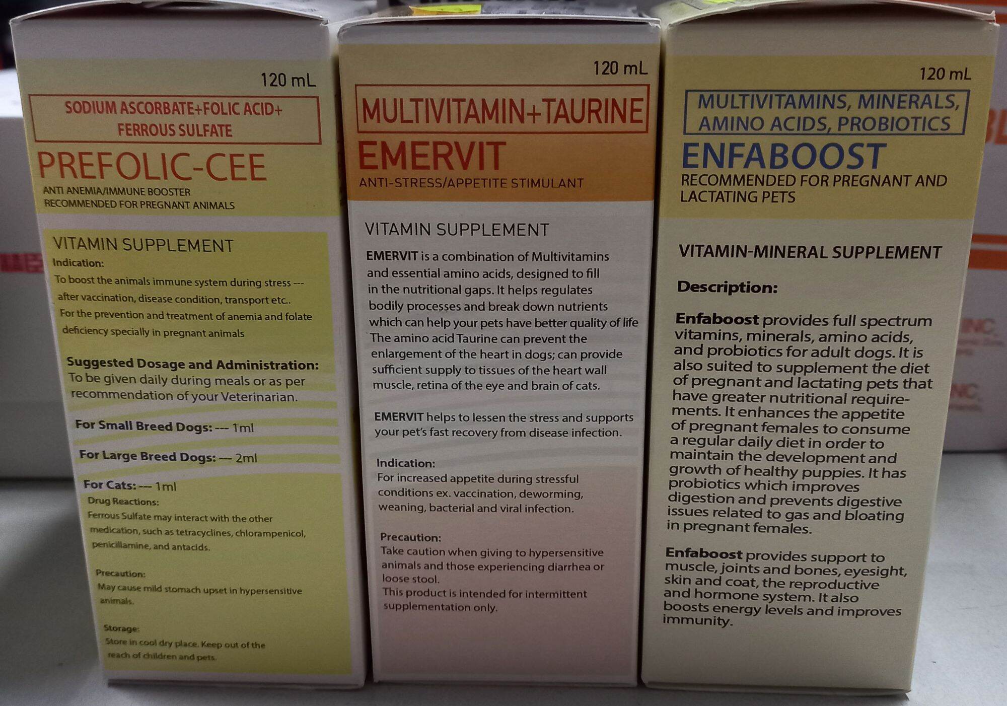 Emervit Prefolic-cee Enfaboost Multivitamins. 