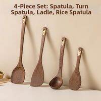 Suncha | Heat Resistant Wooden Cooking Spoon for Non-Stick Pans