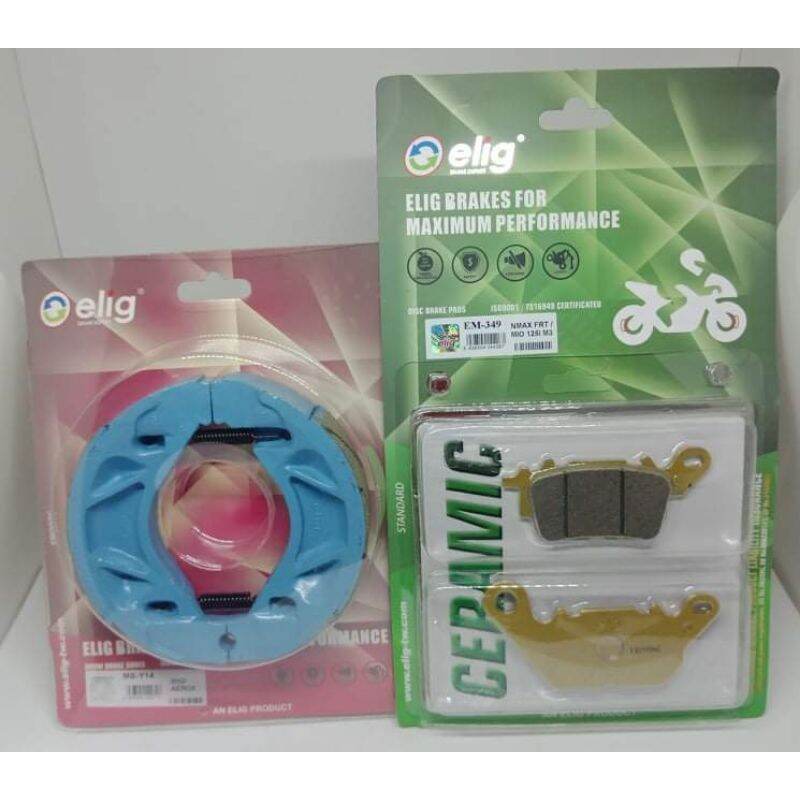 Elig BRAKE PAD and BRAKE SHOE for AEROX 155, Mio i 125, Gravis, Mio