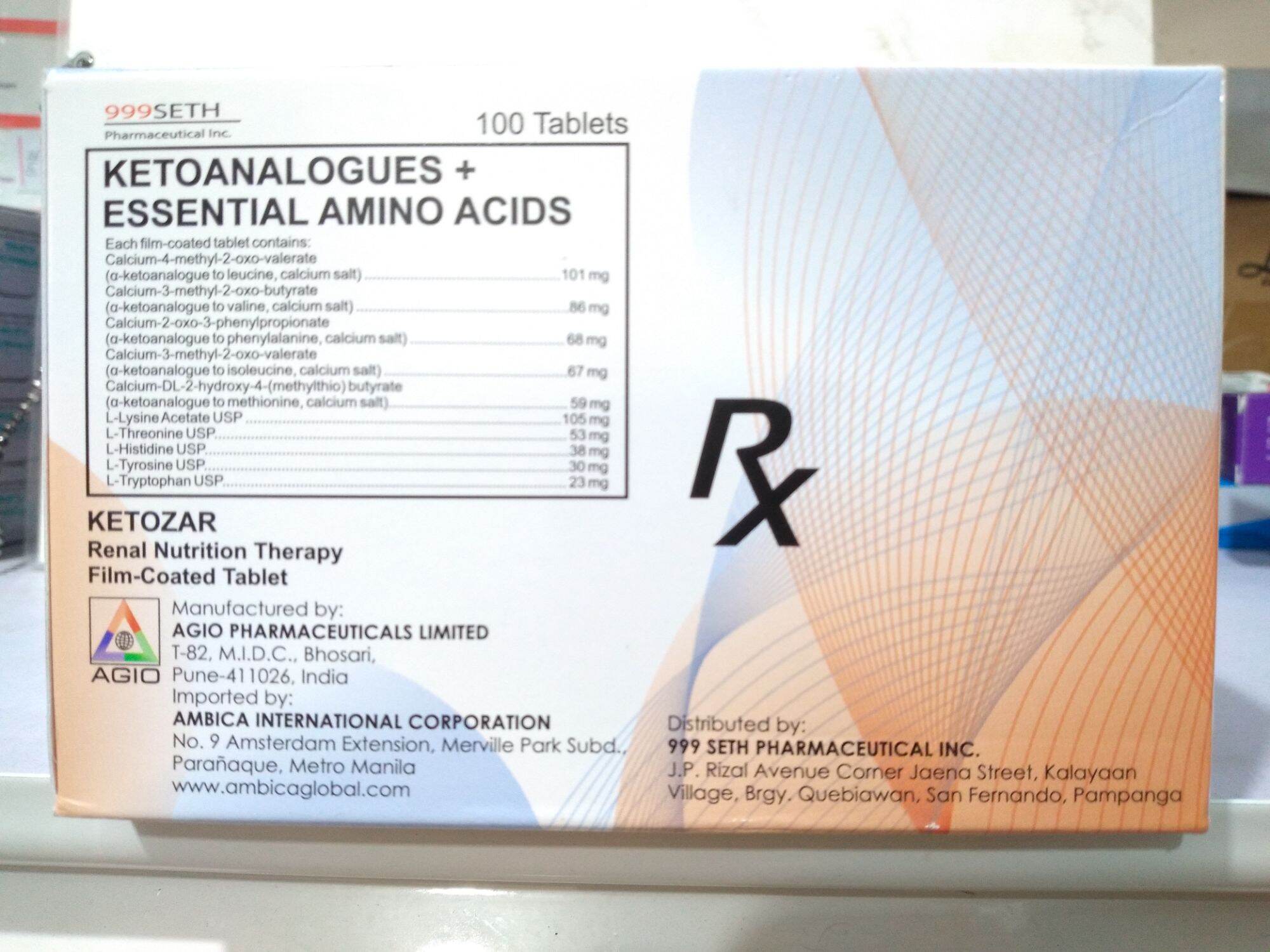 Ketozar 100 pcs Ketoanalogues Essential Amino Acids Lazada PH