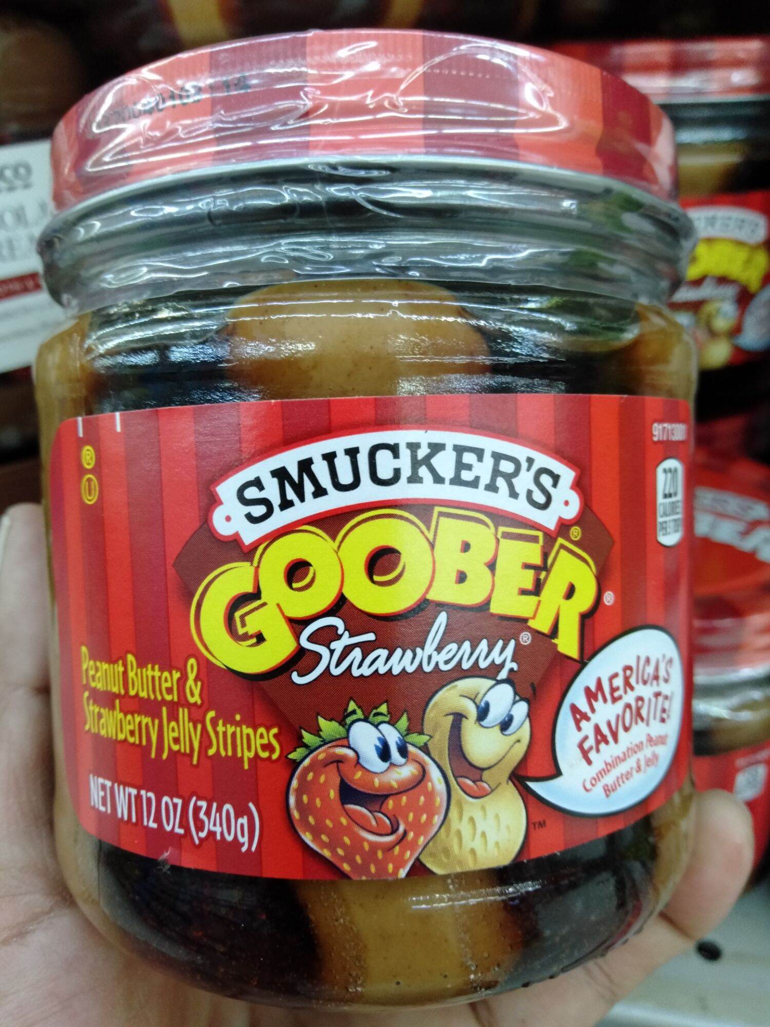 Smucker's Goober Stawberry Peanut Butter & Strawberry Jelly Stripes 340g. Lazada PH