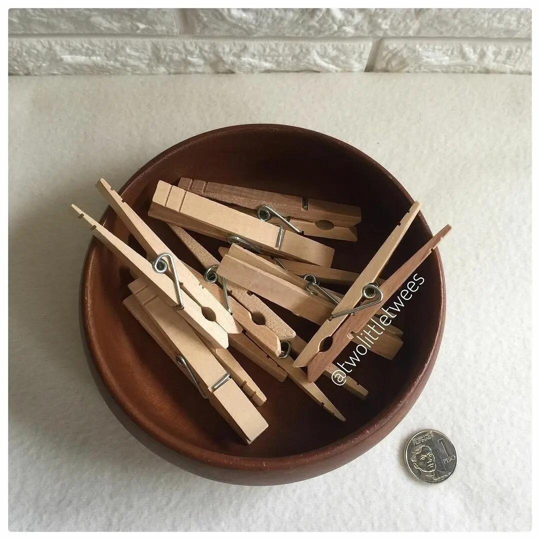 Mini Wooden Clothespins - Montessori Services