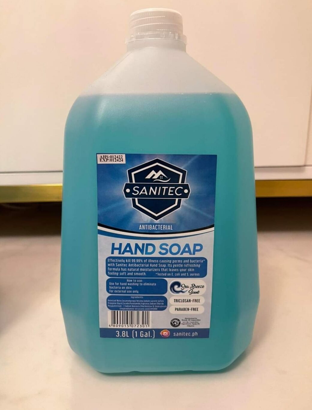 Hand Soap Antibacterial 1 Gallon Labtested to eliminate 99.9 of