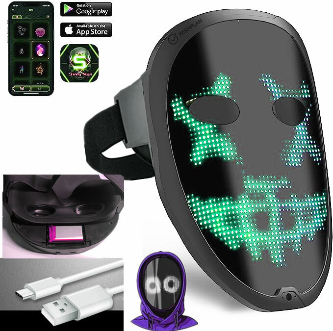 Boywithuke Bluetooth Mask Gesture Sensor Halloween Party Costume ...