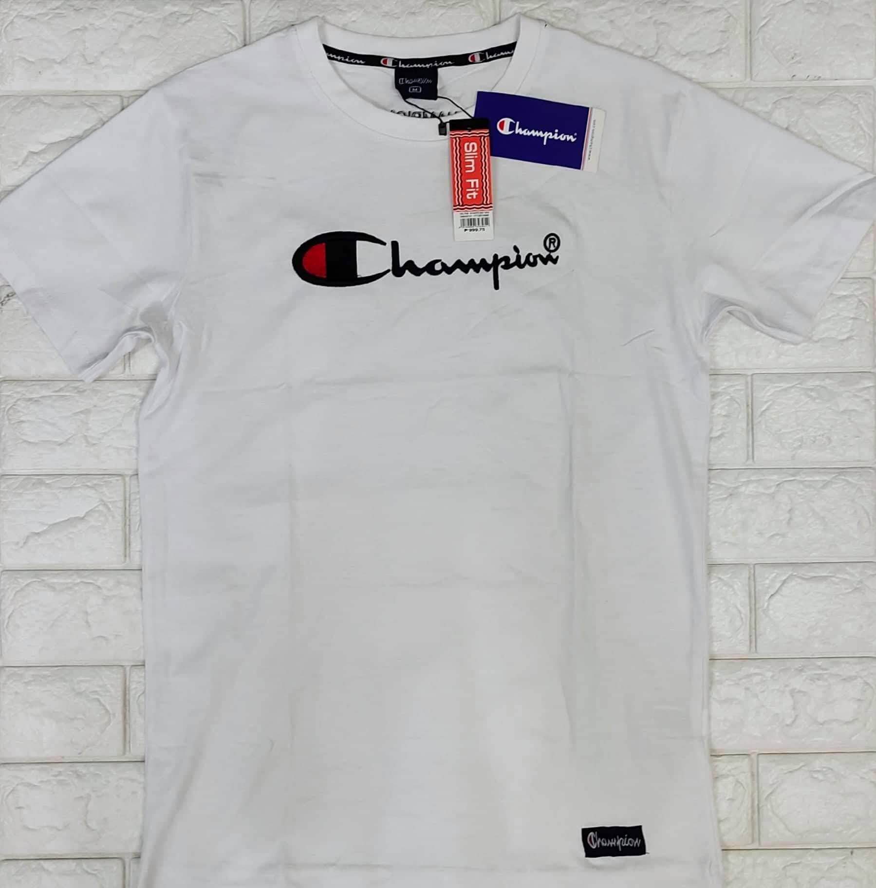 harga champion script tee